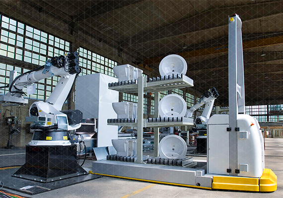 Veicoli a Guida laser e gestione automatica del processo produttivo SACMI